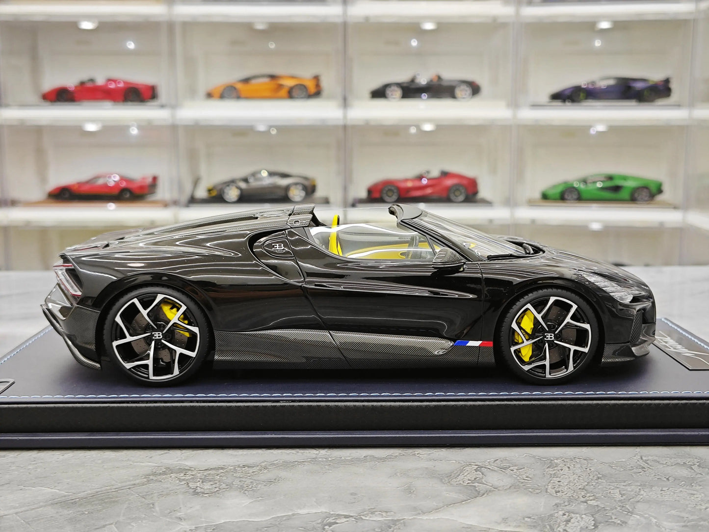 MR 1/18 Bugatti W16 Mistral Resin Motor Vehicle Toy Die-casting Metal Model Collection Boy Gifts