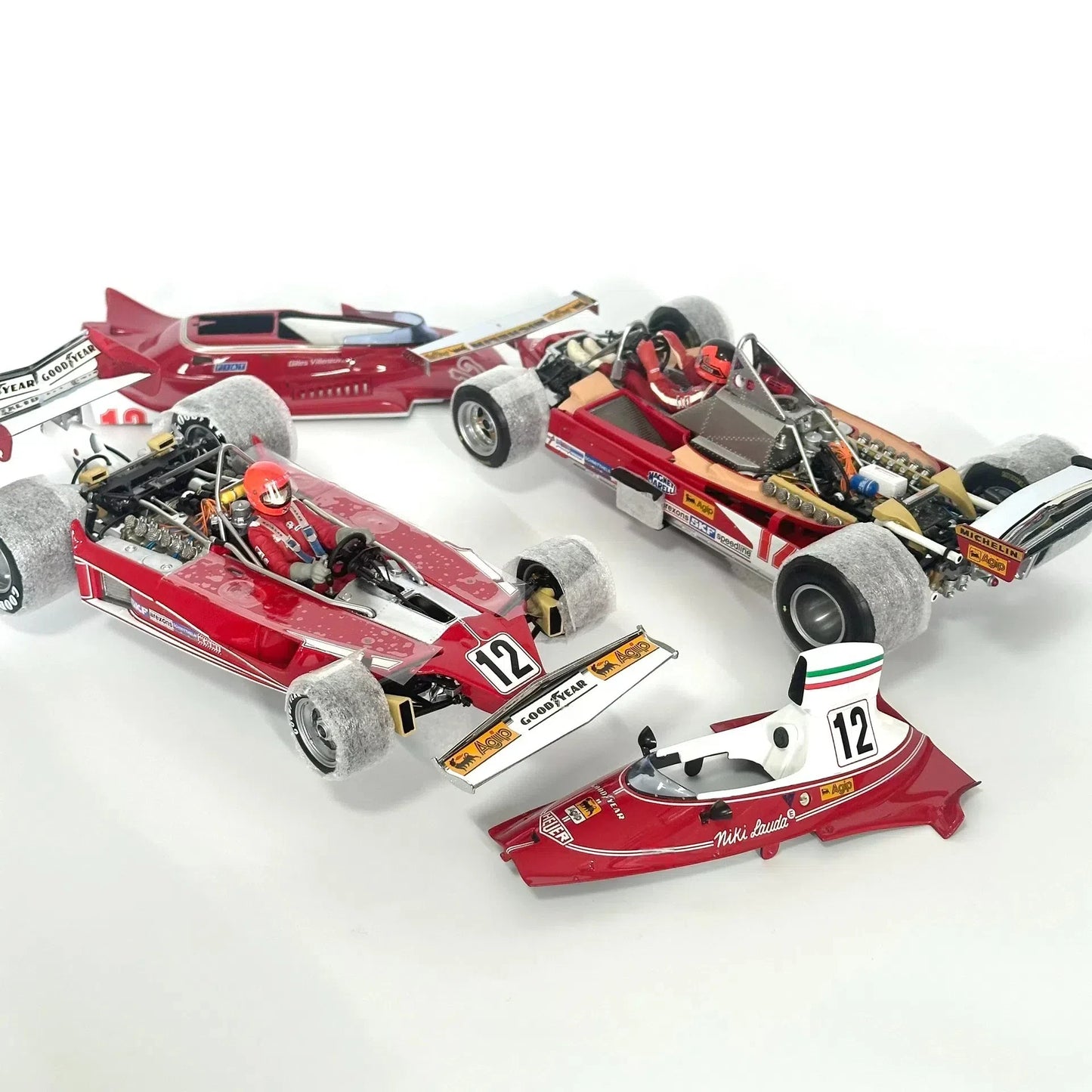Exoto 1:18 F1 312T 312T4 Dual Car Champion Set Simulation Limited Edition All Open Alloy Metal Static Car Model Toy Gift
