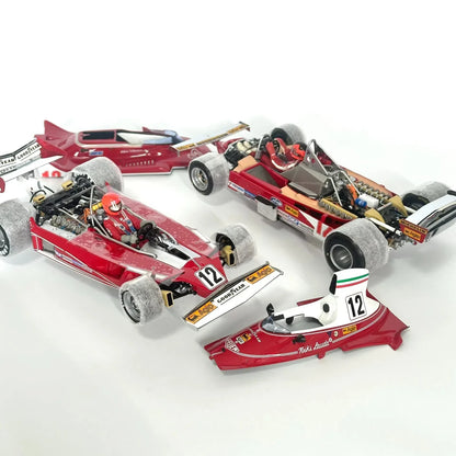 Exoto 1:18 F1 312T 312T4 Dual Car Champion Set Simulation Limited Edition All Open Alloy Metal Static Car Model Toy Gift