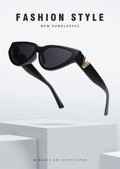 INS Cat Eye Sunglasses Women 2026 Fashion Triangle Vintage Sun Glasses Female Brand Designer Retro Glasses Shades Oculos De Sol