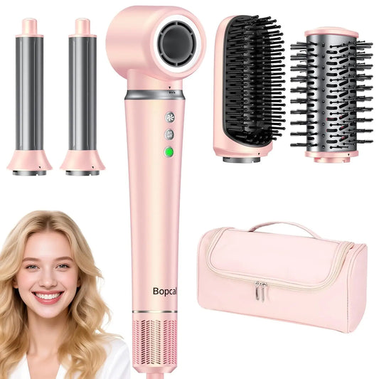 5 in 1 Air Wrap Hair Styler Frizz-Free Auto Wrap Curler, High-Speed Hair Dryer, Straightening & & Blow Dryer Brush for Styling