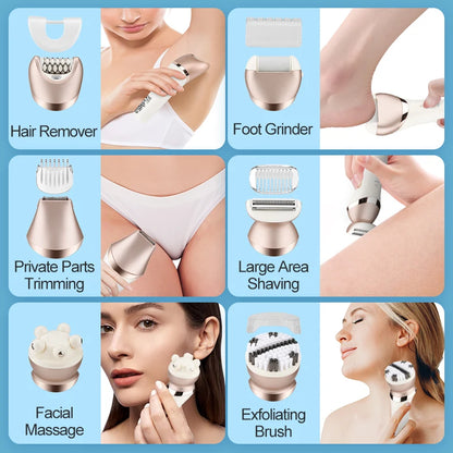 IRUIBEAUTY 703 Electric Women Epilator Shaver Leg Body Hair Removal Lip Chin Depilatory Lady Bikini Trimmer Facial Hair Remover