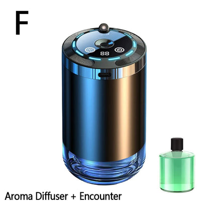 Smart Car Air Aromatherapy Diffuser Fragrance Car Air Fresheners Adjustable Humidifier Essential Oil Diffuser LED Ambient Light