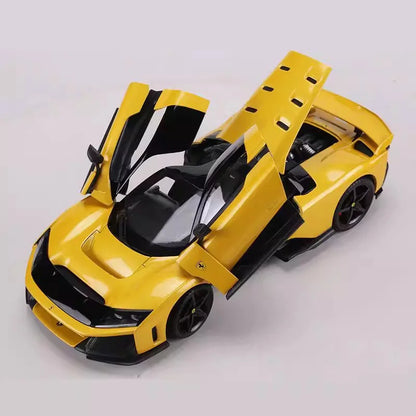 Bburago 1:18 Ferrari F80 Hardcover Full Open Model  Simulation Alloy Miniature Die-Casting Model Custom Gifts