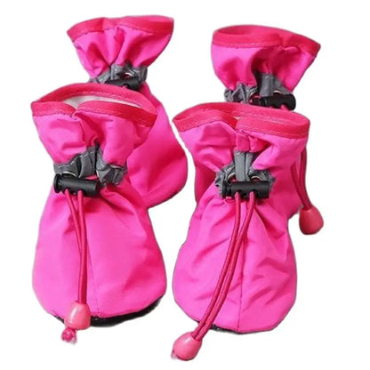4 PCS set Of Waterproof Pet Dog Shoes, Anti Slip Soft Soled Rain Boots, Kitten Dog Shoes, Puppy Pet Boots, Pet Paw Accessorie