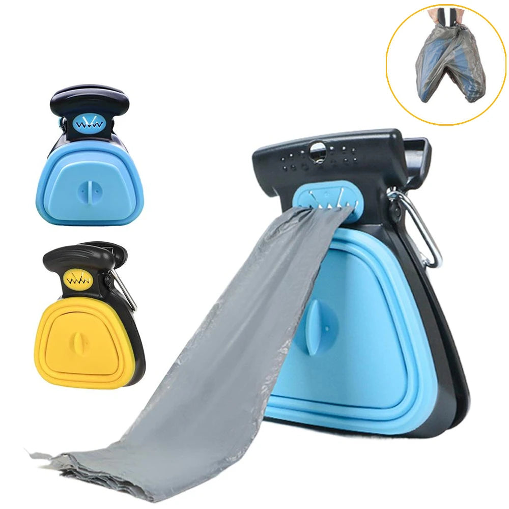Foldable Pet Shovel Travel Dog Poop Bag Dispenser Poop Scoop Clean Pick Up Excreta Cleaner Animal Excreta Cleaning Tools