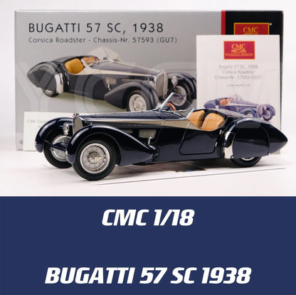 CMC 1:18 57SC 1938 Convertible Simulation Limited Edition All Open Alloy Metal Static Car Model Toy Gift