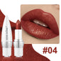 6-Color Matte Moisturizing Lipstick Without Filling Cup Long Hanging Velvet Finish Smooth Matte Lip Color Waterproof