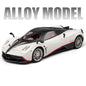 Pagani Huayra Dinastia 1:18 Alloy Racing Car Model Diecasts Metal Sports Car Vehicles Model Simulation Sound Light Kids Toy Gift