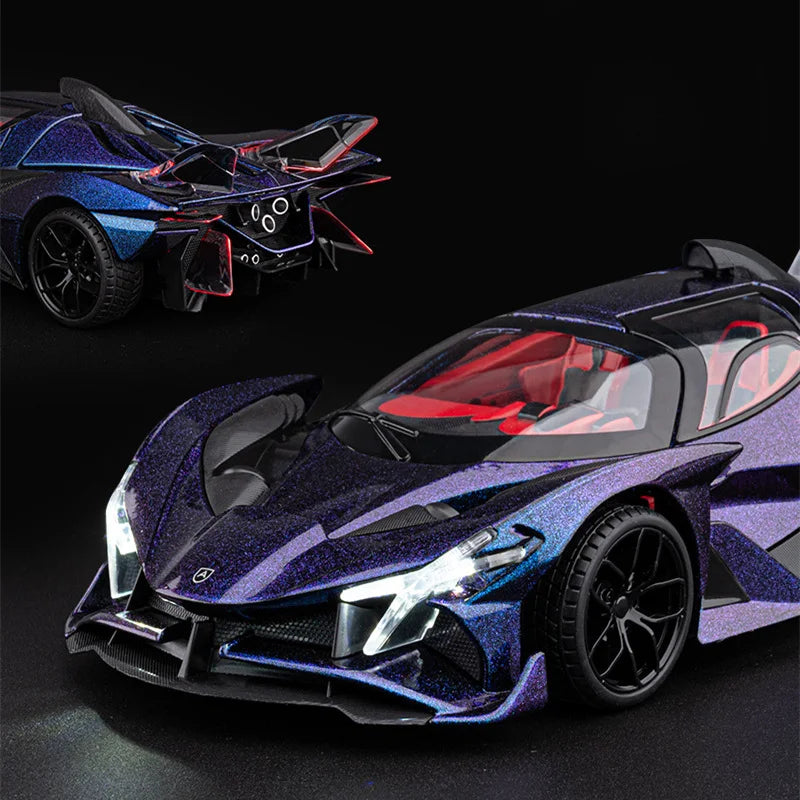 Apollo Project EVO Alloy Sports 1:18 Car Model Diecast Metal Concept Racing Car Vehicle Model Sound and Light Toy Gift
