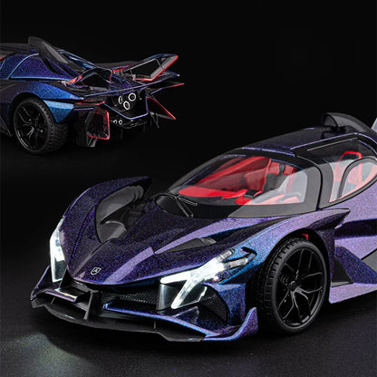 Apollo Project EVO Alloy Sports 1:18 Car Model Diecast Metal Concept Racing Car Vehicle Model Sound and Light Toy Gift