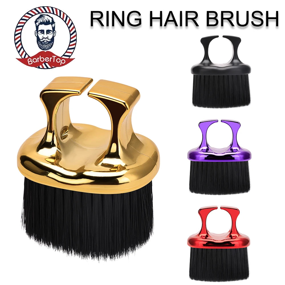 Soft Hair Cleaning Brush Barber Plastic Handle Retro Neck Duster for Salon Hairdressing Styling Tool to Remove Comb Breaks