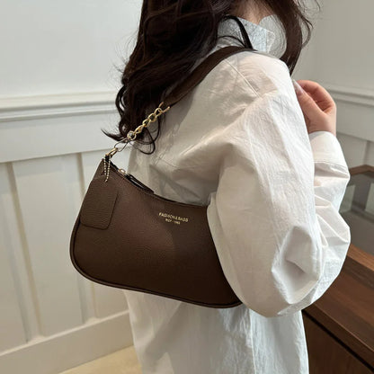 Cherry Pendant Crossbody Bag for Women PU Leather Crescent Bag Adjustable Strap Underarm Bag Closure Handbag for Work Travel