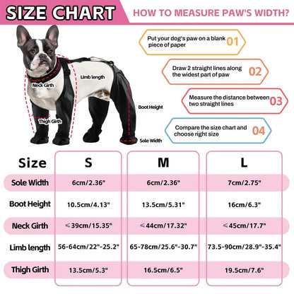 Best Anti-Slip Dog Shoes Pet Paw Protector Dog Rain Booties, Dirty-proof & Anti-fall Dog Outdoor Dog Suspender Sock Shoes