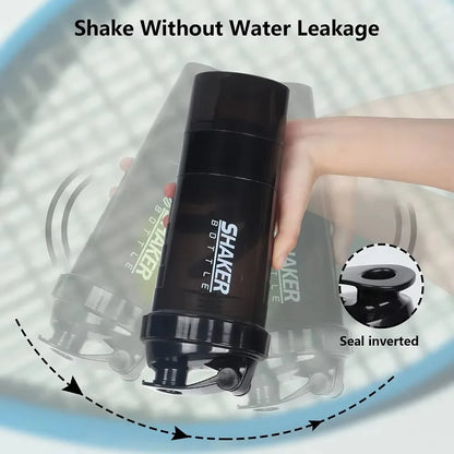 Shaker Protein 3 Layers Bottle Powder Shake Cup Water Bottle Plastic Mixing Cup Body Building Exercise Bottle