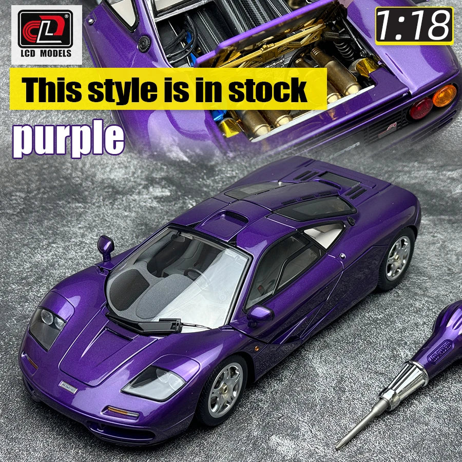 LCD model 1 New 1:18 FOR McLaren F1 XP5 alloy car model sports car static display gift collection for friends