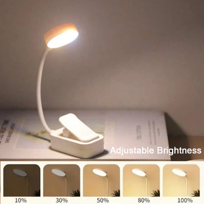Runto LED Clip On Book Light Portable Reading Light Battery Powered 3 Color Eye Protection Stepless Dimmable Mini Desk Lamp