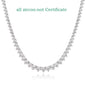 Smyoue 3 Claws Gradient Moissanite Tennis Necklace for Women Sparkling Full Diamond Luxury Jewelry Sterling Silver 925 Chain