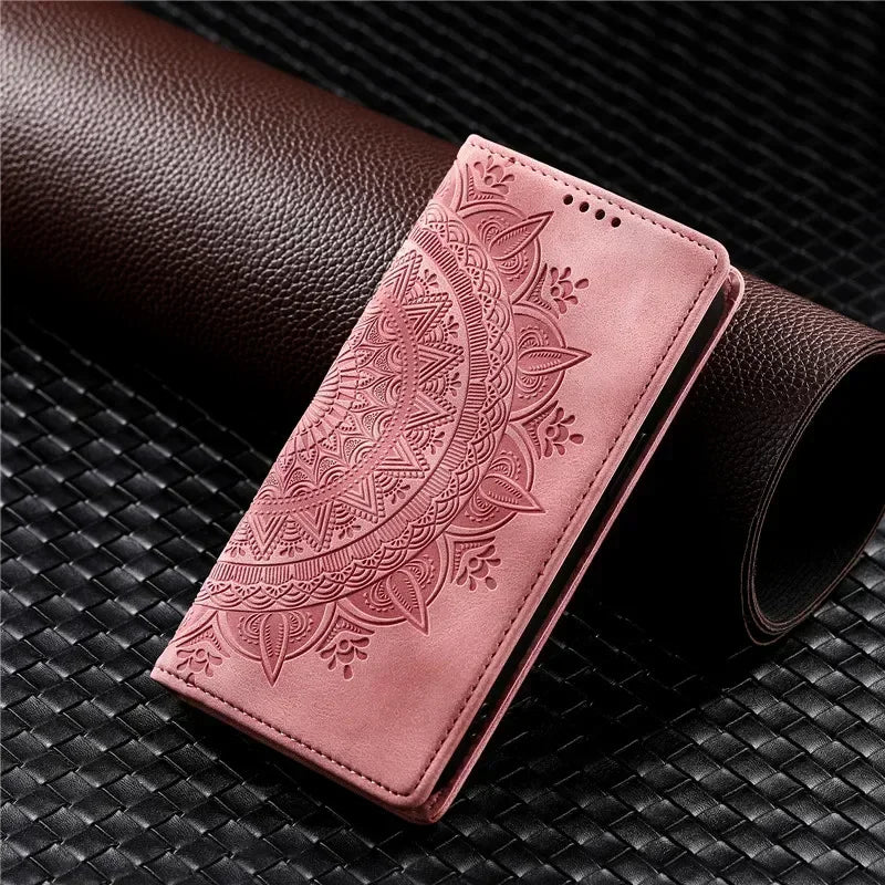 Wallet Luxury Phone Case For Xiaomi Redmi 9A 9C NFC Note 9S 9 Pro Max Redmi9 Power 9T Leather Magnetic Flip Cover Totems Coque