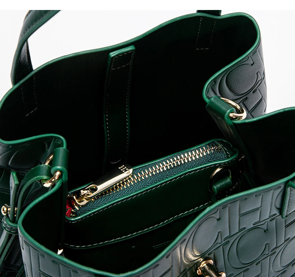 CH Classic Simple Solid Color Women's New Large Capacity Handbag Letter Element Women's Handbag