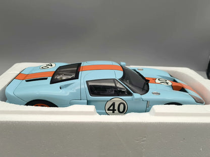 Autoart 1:18 GT40 No.40 Simulation Limited Edition All Open Alloy Metal Static Car Model Toy Gift