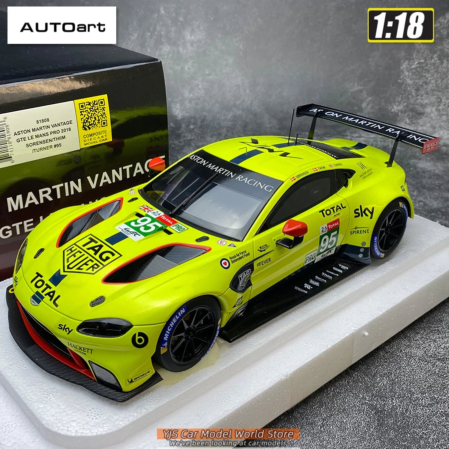 AUTOart 1/18 SCALE Aston Martin Vantage GTE Le Mans Pro 2018 Car model Static collection Furniture for display