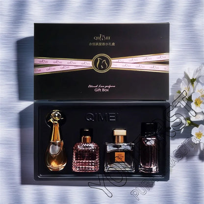 Luxury Brand Perfume Women Eau De Parfum Femme Gift Box 4Pcs Set 100ml Perfumes De Mujer Fresh Natural Floral Fruity Scent Spray