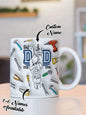 Personalized Dad Mug for Father's Day Custom Name Coffee Cup with 3D Text Effect Custom Name Coffee Cup Gift for Daddy Grandpa