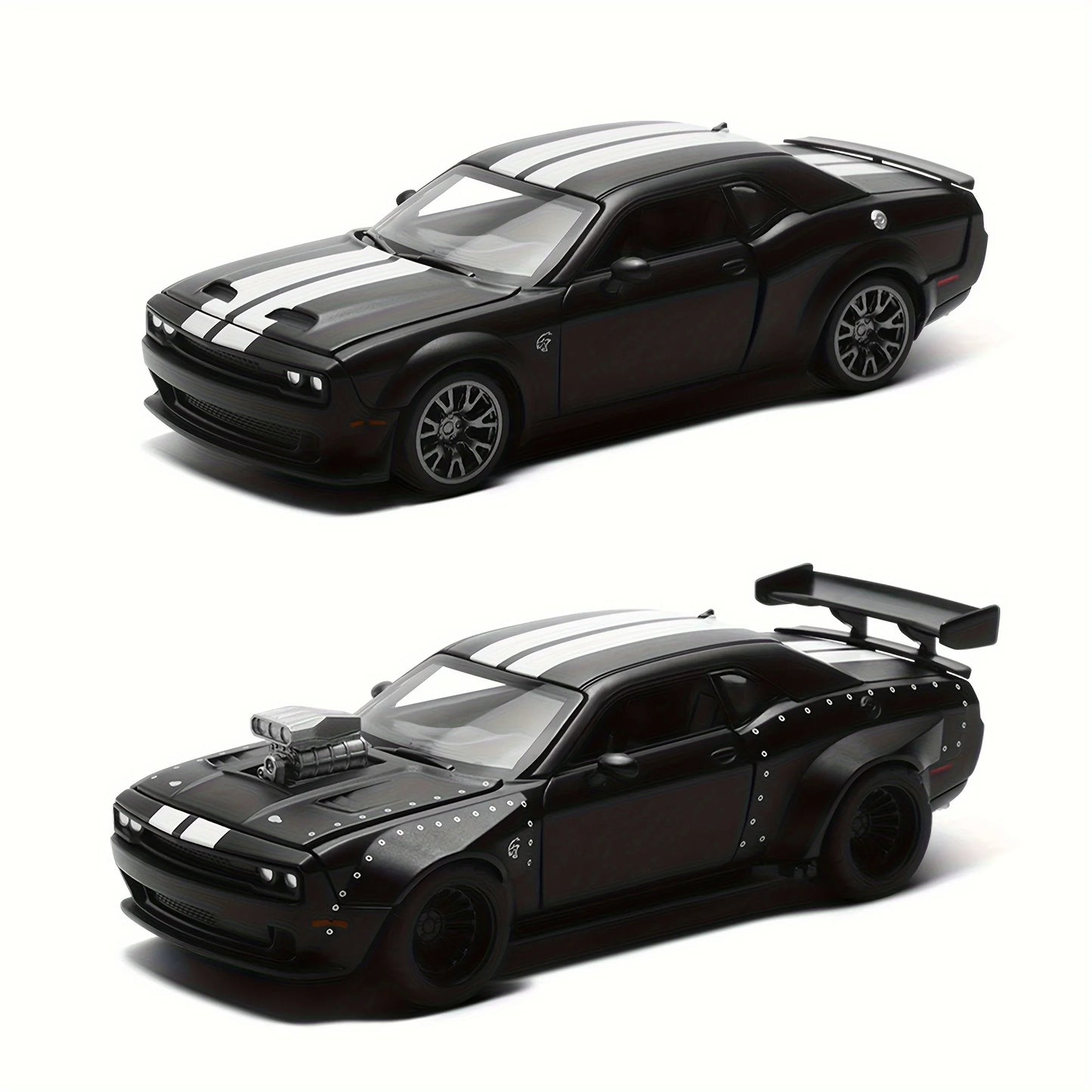 CCA 1:36 Dodge Challenger Alloy DIY Race Car - Detachable & Customizable Parts, Buildable Model Kit for Collectors