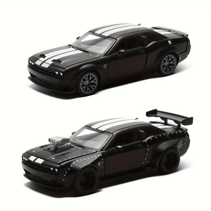CCA 1:36 Dodge Challenger Alloy DIY Race Car - Detachable & Customizable Parts, Buildable Model Kit for Collectors