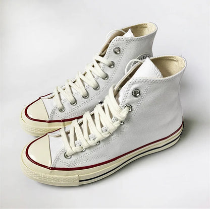 First Grade Fine Cotton Shoelaces High-top Low-top 1970S Canvas Black White Shoes laces 7 mm Width 90/180 cm Women Men Shoelace
