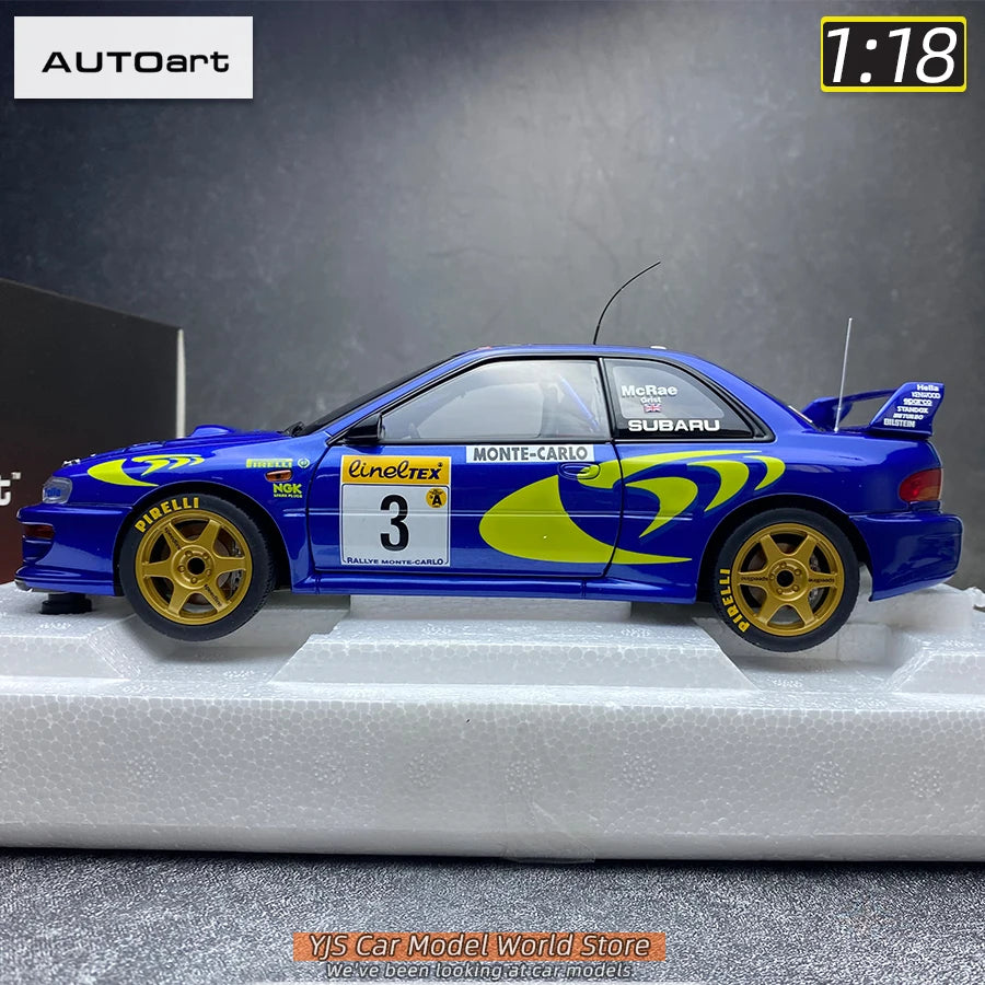 AUTOART Die-cast car model 1/18 Subaru Impreza WRC Rally of Monte Carlo  Static display car models