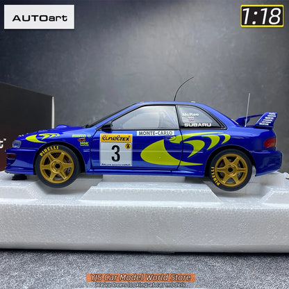 AUTOART Die-cast car model 1/18 Subaru Impreza WRC Rally of Monte Carlo  Static display car models