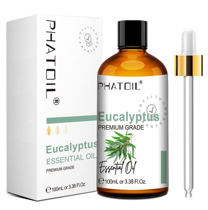 PHATOIL 100ml Pure Essential Oil For Skin Eucalyptus Peppermint Vanilla Tea tree Ylang Ylang Bergamot Aromatherapy Essential Oil