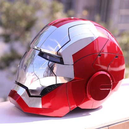 New AutoKing 1/1 Mk5 Iron Man Helmet Cosplay Voice Control Eyes with Light Model Toys for Adult Electric Wearable Gift