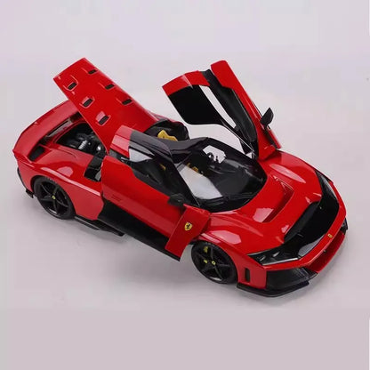 Bburago 1:18 Ferrari F80 Hardcover Full Open Model  Simulation Alloy Miniature Die-Casting Model Custom Gifts