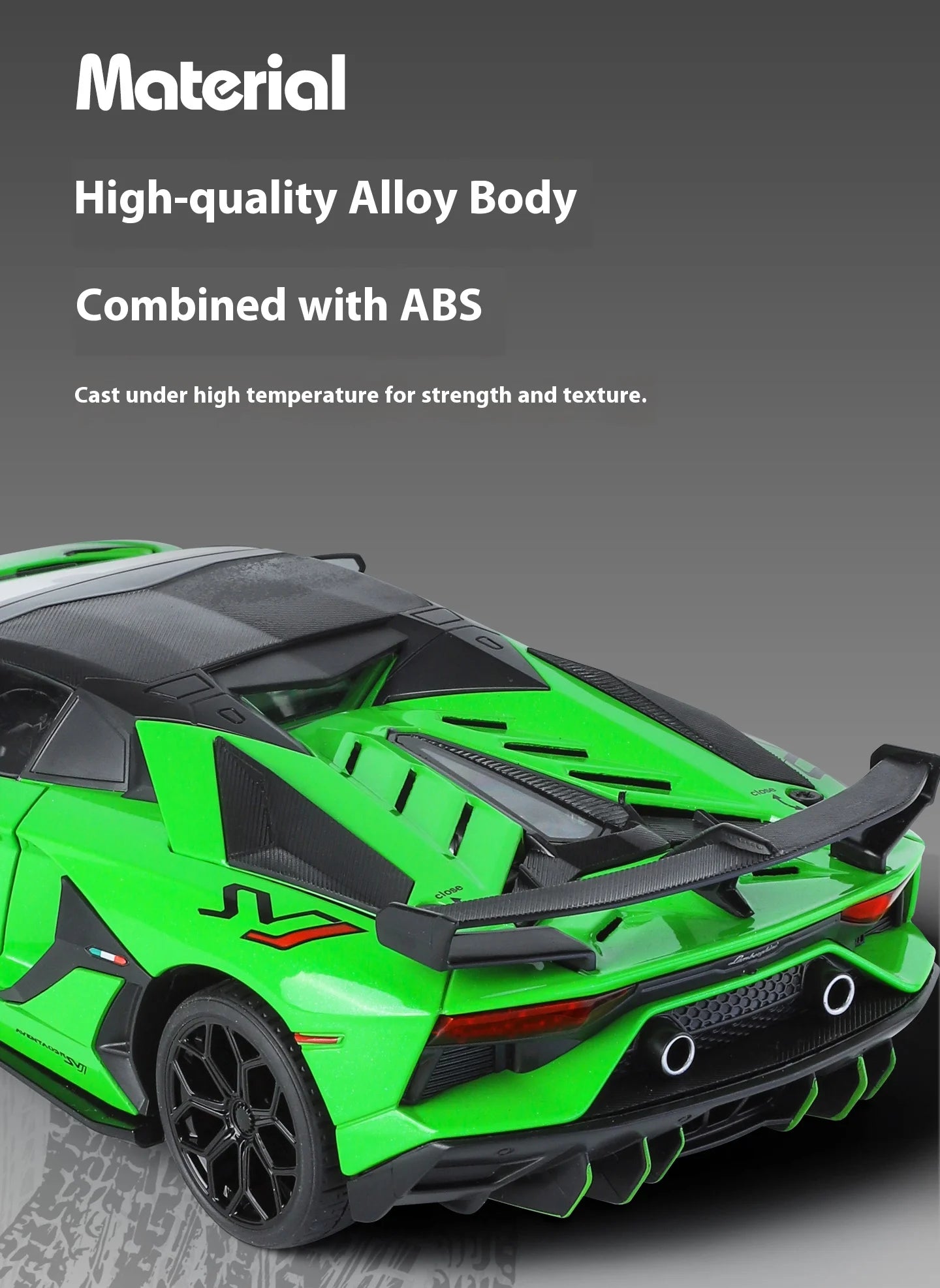 Large 1/18 Aventador SVJ Supercar Model Simulation Interior Details Adult Collection Ornaments