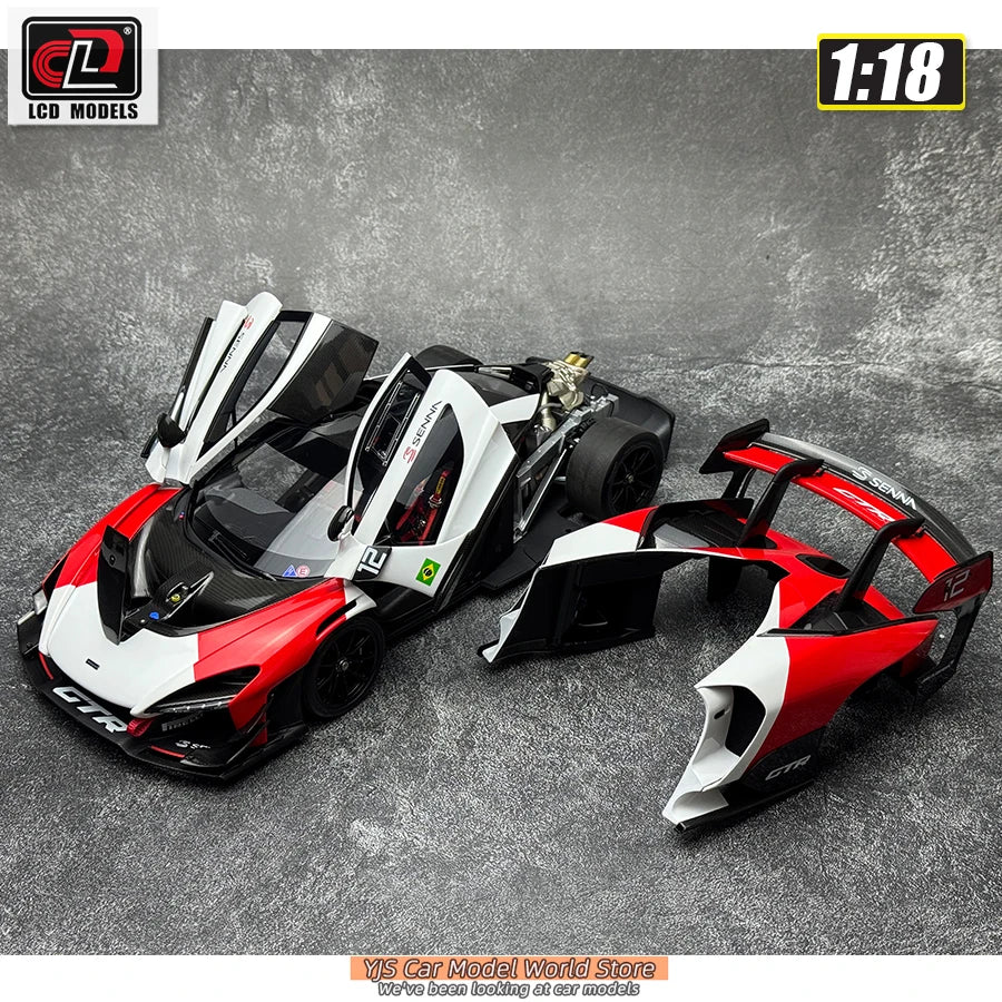 LCD Diecast car model 1:18 McLaren Senna GTR car model metal static display collection