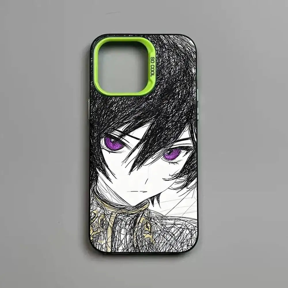 luxury comic Code Geass Phone Case For iPhone 17 16 15 14 13 12 11 Pro MAX Matte Shockproof Back Anti Fall Matte Cover