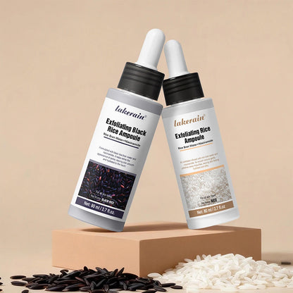 Lakrain Rice Peeling Ampoule Soft Exfoliating Face and Body Scrub Dead Skin Cells Blackhead Remover for All Skin Types  korean skin care