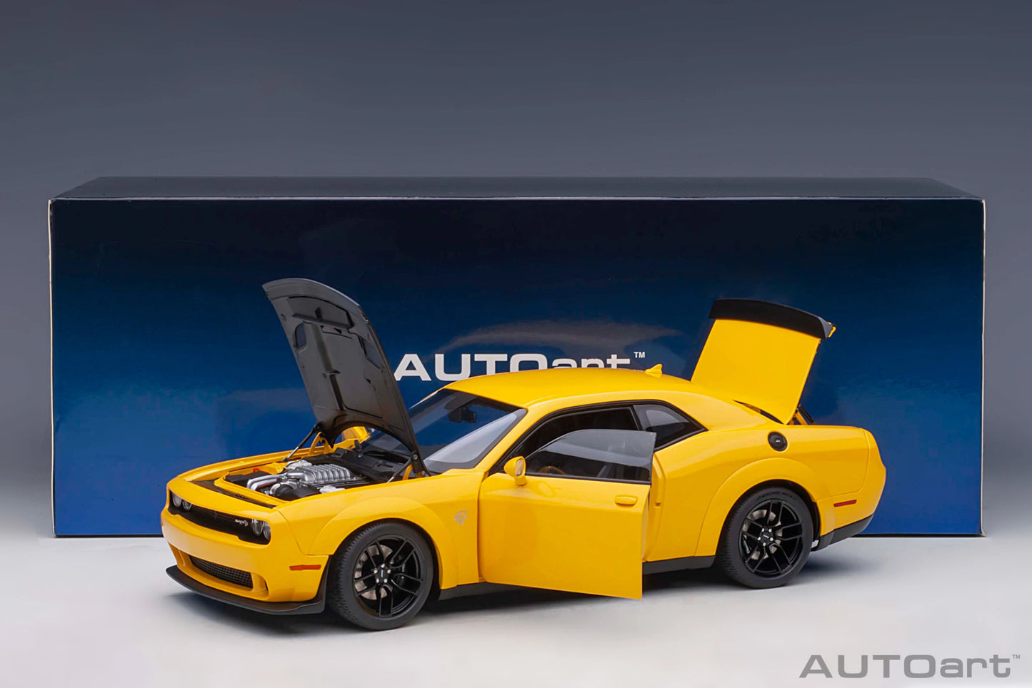 AUTOart 1/18 Dodge Challenger SRT 2023 Hellcat Widebody 2018 Car model Static model sports car birthday gift