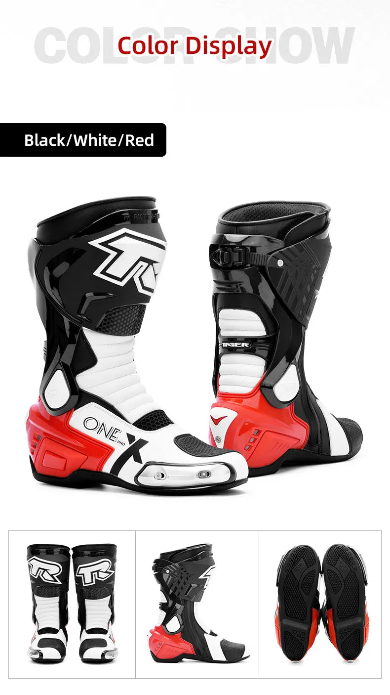 Professional Motorcycle Boots Men Motocross Off Road Racing Boots Wear Resistant Botas Moto Anti-slip Motorcyclist Shoes