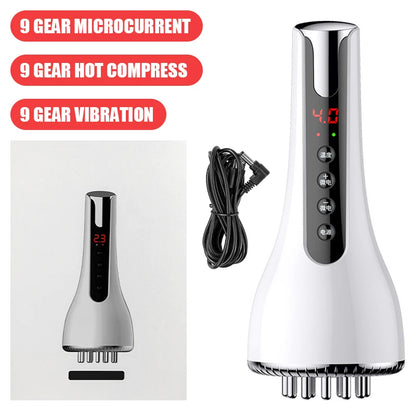 Electric Microcurrent Meridian Brush Body Massager GuaSha Red Light Hot Compress Scraping Lymphatic Drainage Device Fat Burner