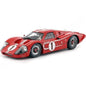 SC423 1967 Ford GT MK IV 1 Red LeMans Winner 24 Hours 1/18 Diecast Model Car for display zinc alloy body vibrant red finish aut