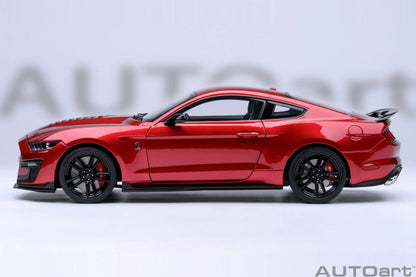AUTOART New 1/18 scale Ford Mustang Shelby GT500 WHITE SILVER  Sports car model Static display Collection Holiday gift 73097
