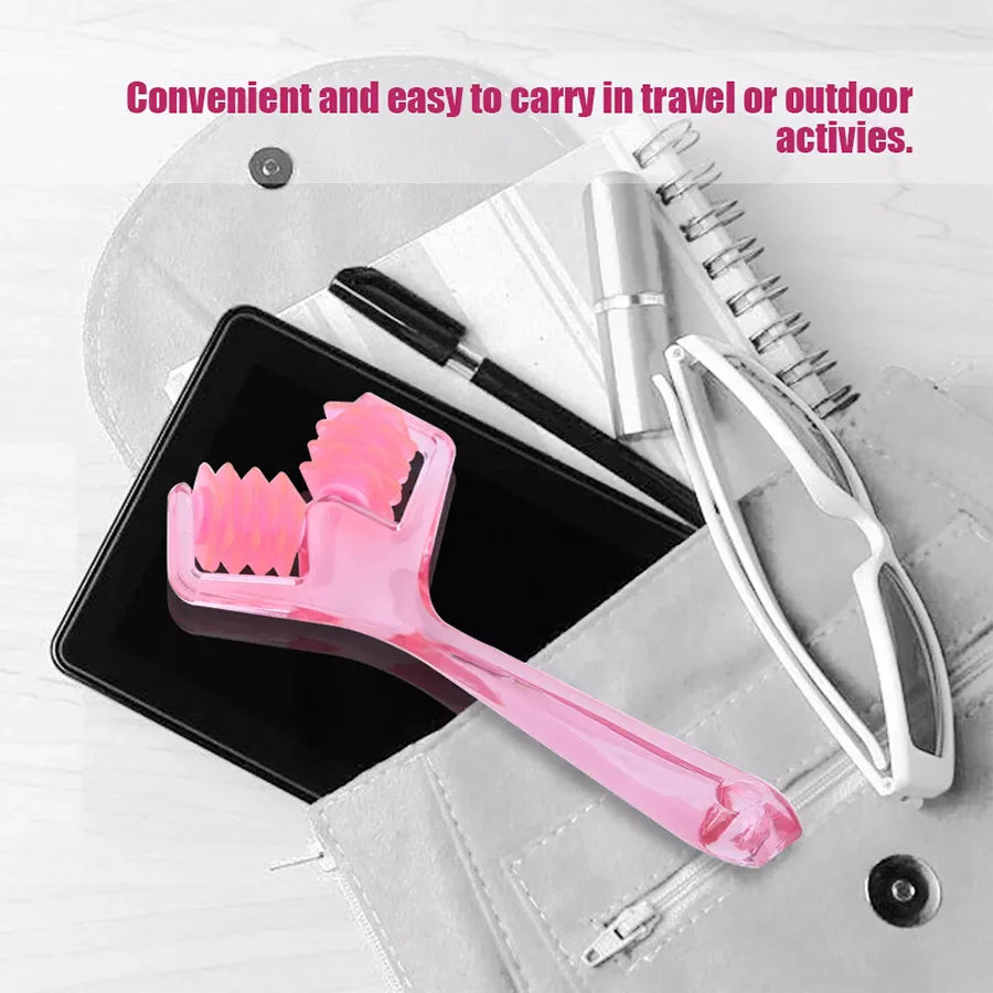 New Pink Roller Massager Facial Massage Face Lifting Body Slimming Muscle Pressure Acupoint Stimulation Body Manual Masssager