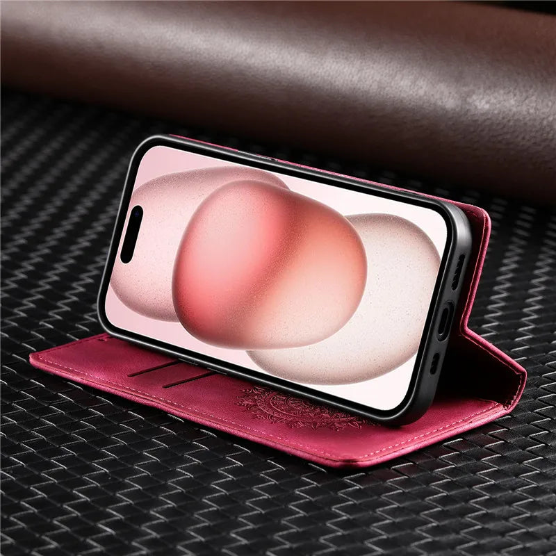 Wallet Luxury Phone Case For Xiaomi Redmi 9A 9C NFC Note 9S 9 Pro Max Redmi9 Power 9T Leather Magnetic Flip Cover Totems Coque