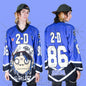 2026 New GORILLAZ Hockey Jersey V-Neck Loose And Fashionable Hip-Hop Street Wear Men'S And Women'S Casual Long Sleeved T-Shirt