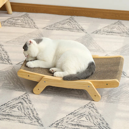 Detachable 3 in 1 wooden frame cat scratching board wear-resistant integrated vertical multi-model cat bed cat claw grinding toy