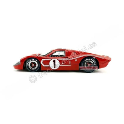 SC423 1967 Ford GT MK IV 1 Red LeMans Winner 24 Hours 1/18 Diecast Model Car for display zinc alloy body vibrant red finish aut